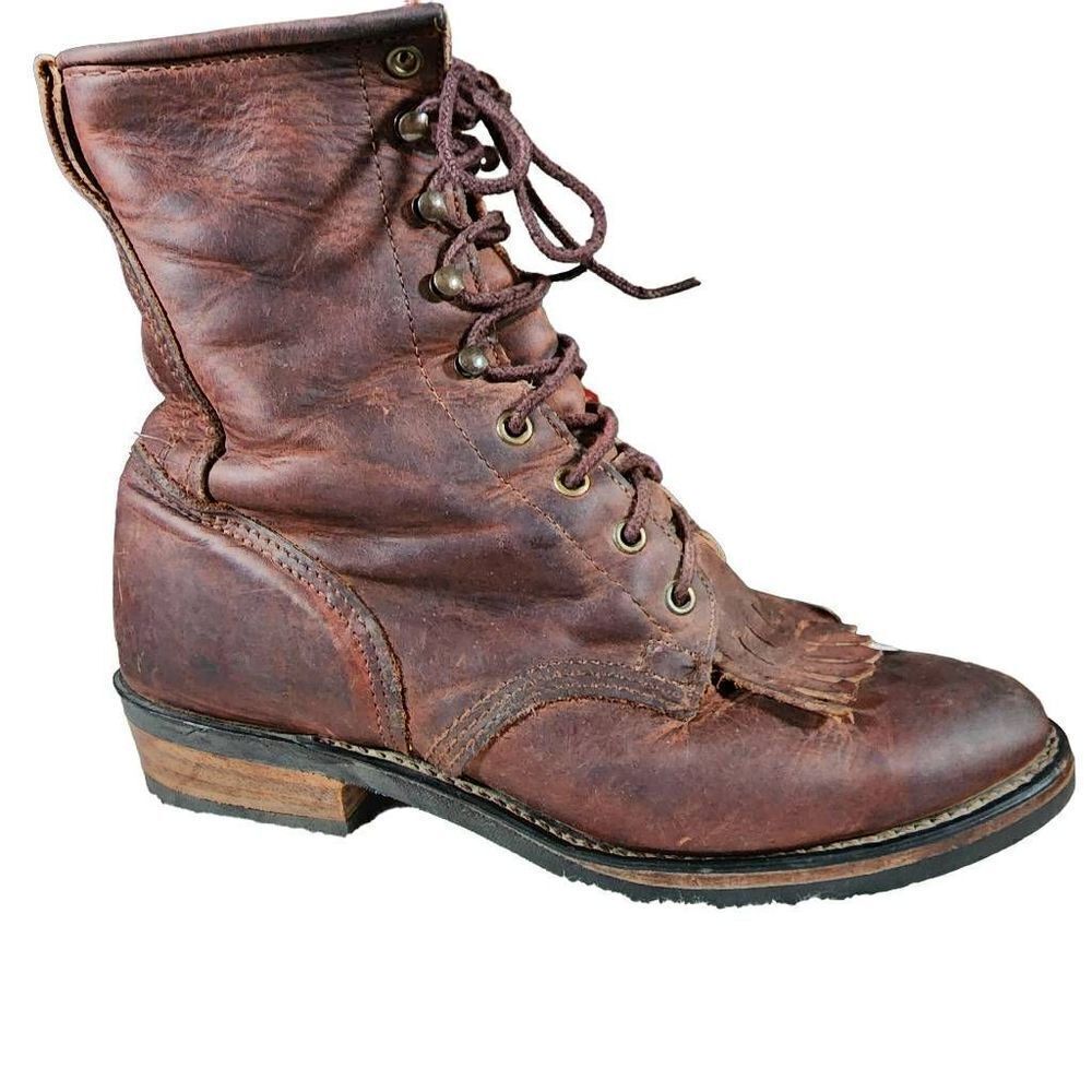 Leather Western Boots. Riding/ Work VibramSoless. Size 8.5